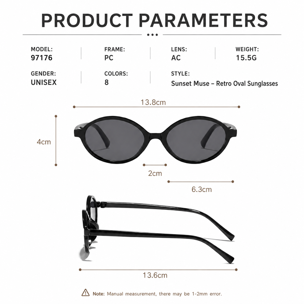 Sunset Muse – Retro Oval Sunglasses