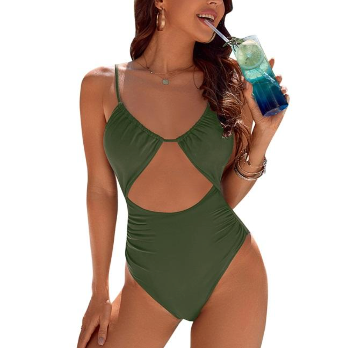 Ivory Heat – Cut-Out Sculpt One-Piece Swimsuit