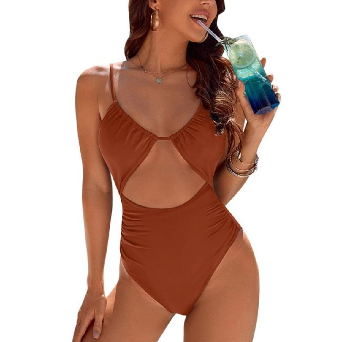 Ivory Heat – Cut-Out Sculpt One-Piece Swimsuit