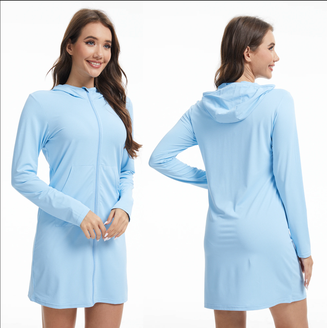 Coastal Shield – Lightweight Zip-Up Cover-Up Hoody