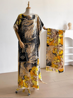 Desert Aura – Luxe Flow Maxi Kaftan Dress