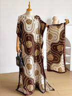 Desert Aura – Luxe Flow Maxi Kaftan Dress