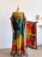 Desert Aura – Luxe Flow Maxi Kaftan Dress