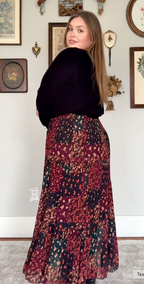 Golden Meadow – Flowing Pleated Maxi Skirt