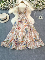Wildflower Muse – V-Neck Boho Flow Maxi Dress