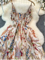 Wildflower Muse – V-Neck Boho Flow Maxi Dress