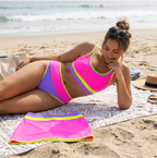 Electric Tide – Scalloped Edge 3-Piece Bikini Skirt Set