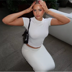Clean Slate – Sculpt Crop Top & Midi Skirt Set